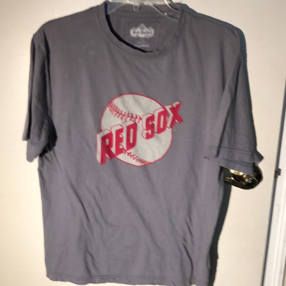Boston Red Sox MLB Red Jacket Vintage Gray Baseball Tee Shirt Men’s XL